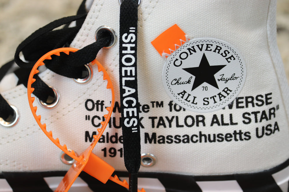 Off white fashion converse laces